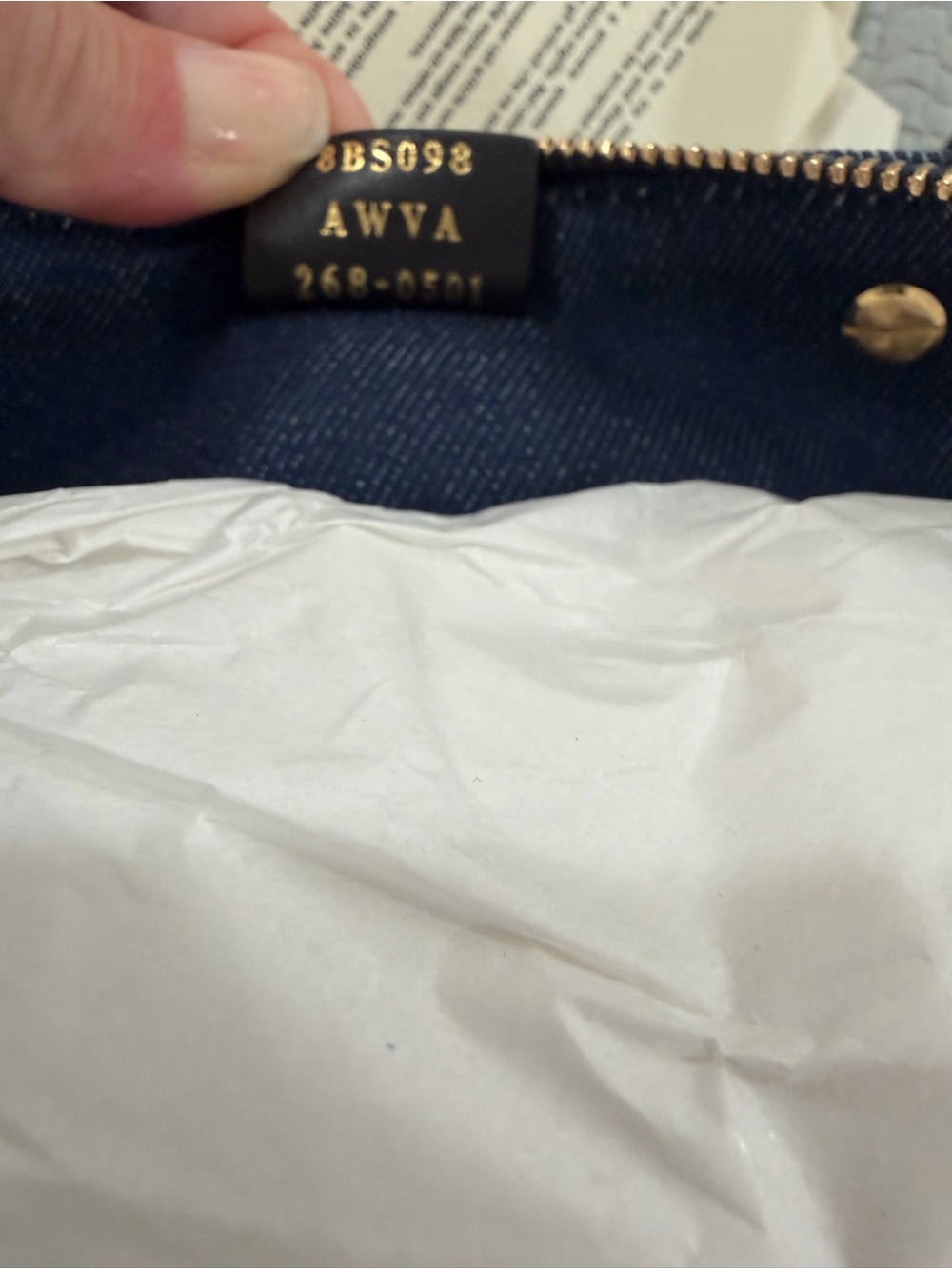 Fendi By The Way Denim Mini Shoulder Bag with Gold Hardware - Picture 11 of 14